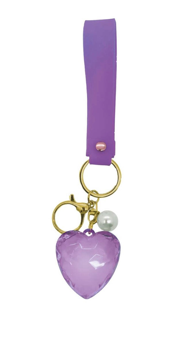 Valentine's Day Diamond Heart Keychain