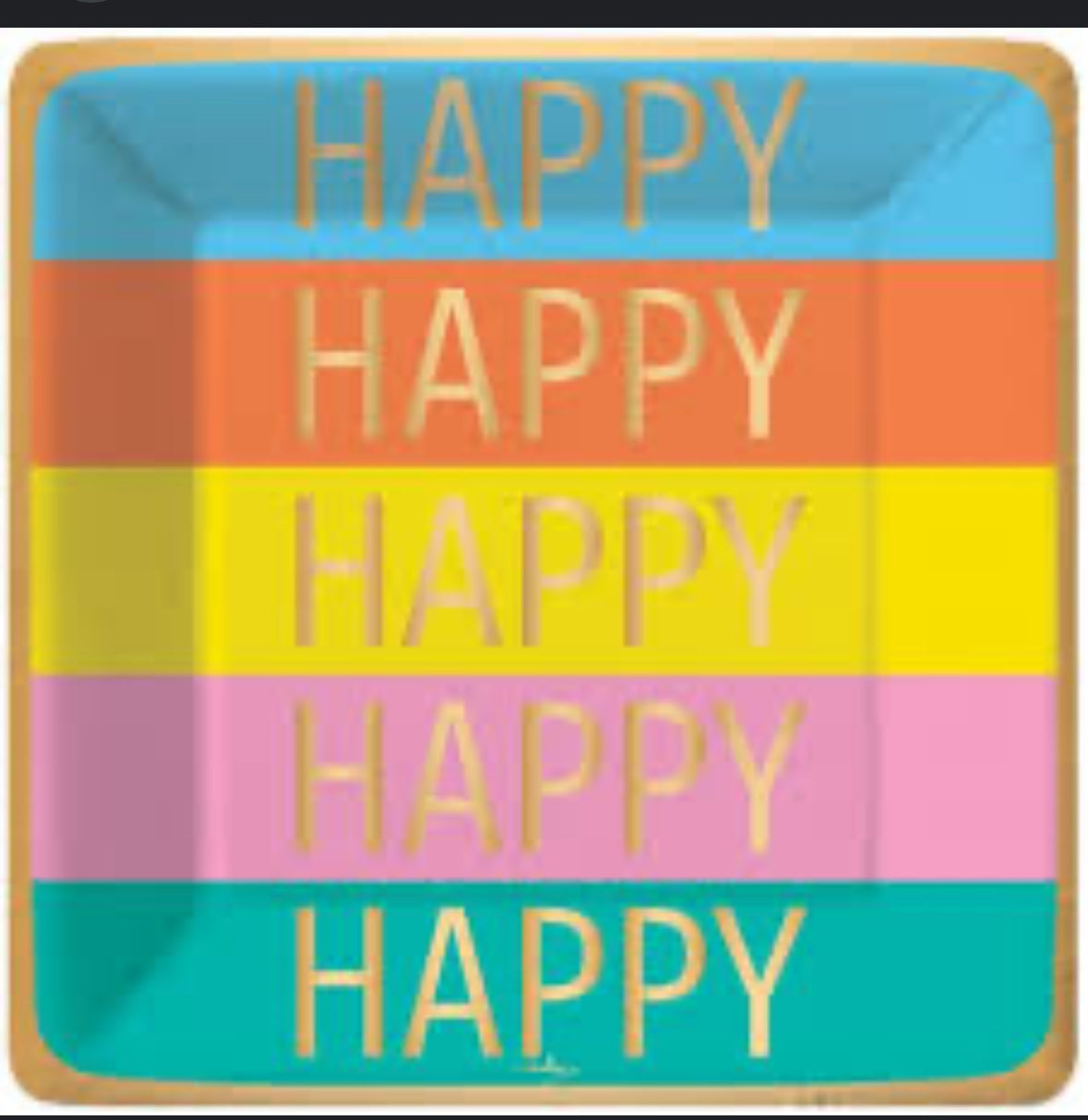 Happy Happy Happy Dinner Plates - 8 Count