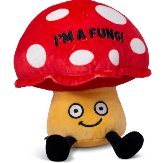 Punchkins Plush Gifts - "I'm a Fungi" Funny Novelty Mushroom Plushie