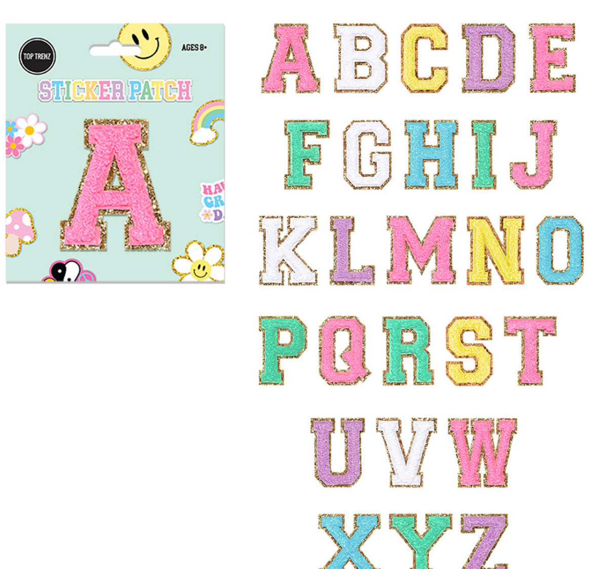 TOP TRENZ INITIAL STICKER PATCH