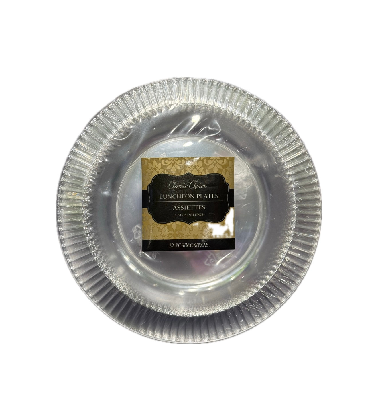 classic choice luncheon plates 7.5 inch transparent