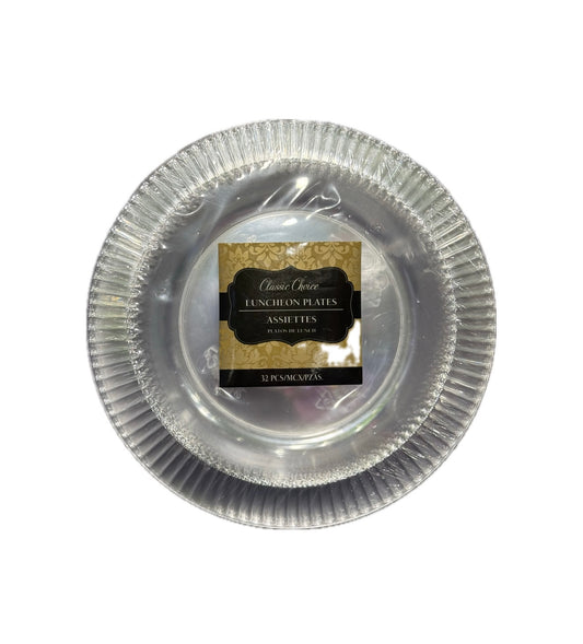 classic choice luncheon plates 7.5 inch transparent