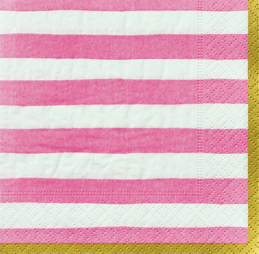 Bold Strokes - Pink Luncheon Paper Napkins