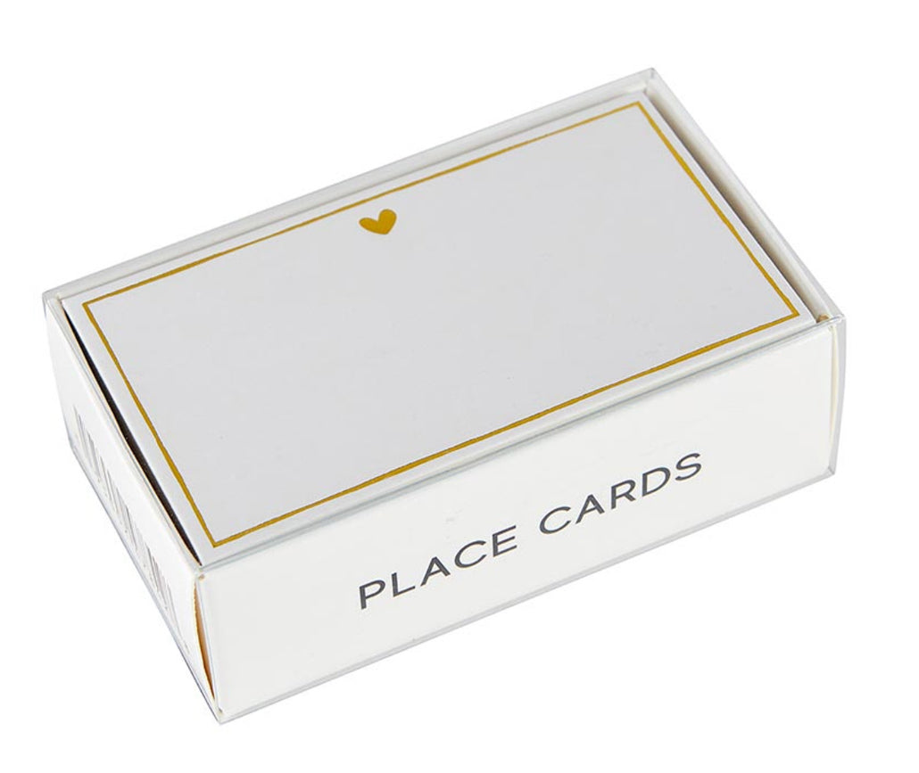 Gold Heart Place Cards