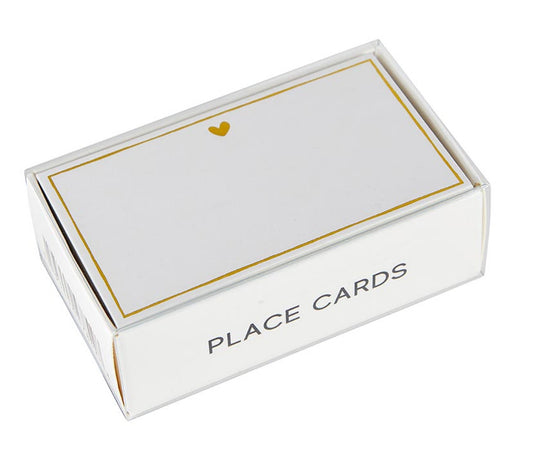Gold Heart Place Cards