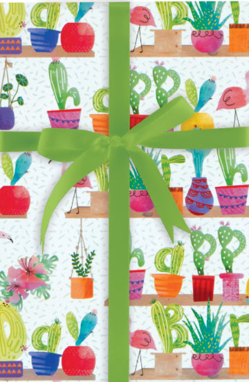 Happy Birthday Cacti Wrapping Paper