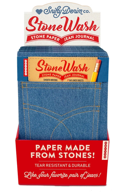 Stone wash jean notebook