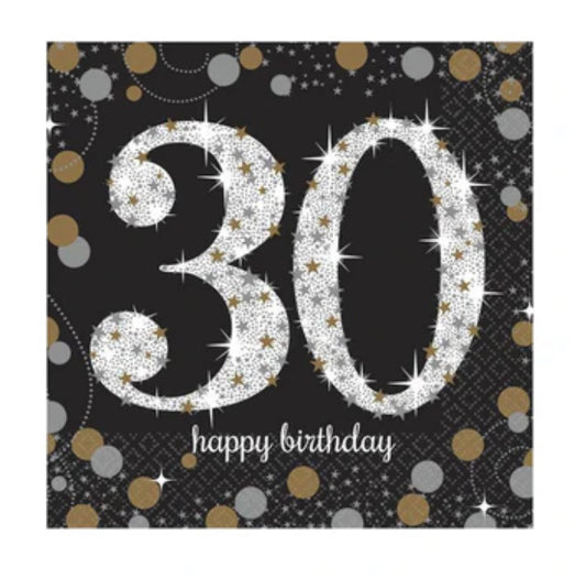 30th Sparkling Celeb - Beverage Napkins 16