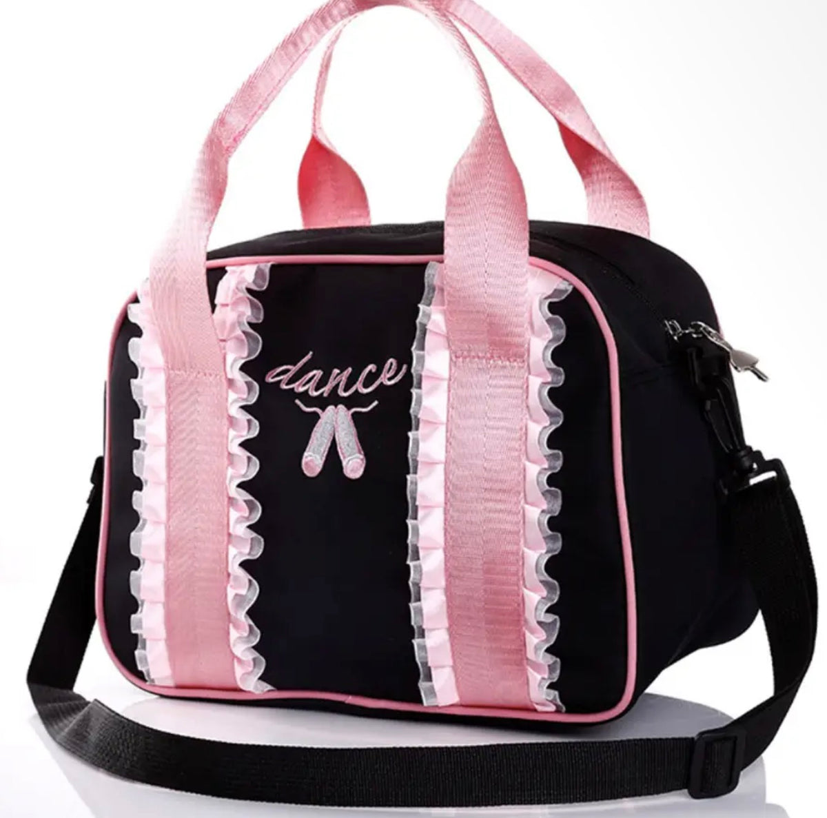 Dance Bag with Ruffles - Black