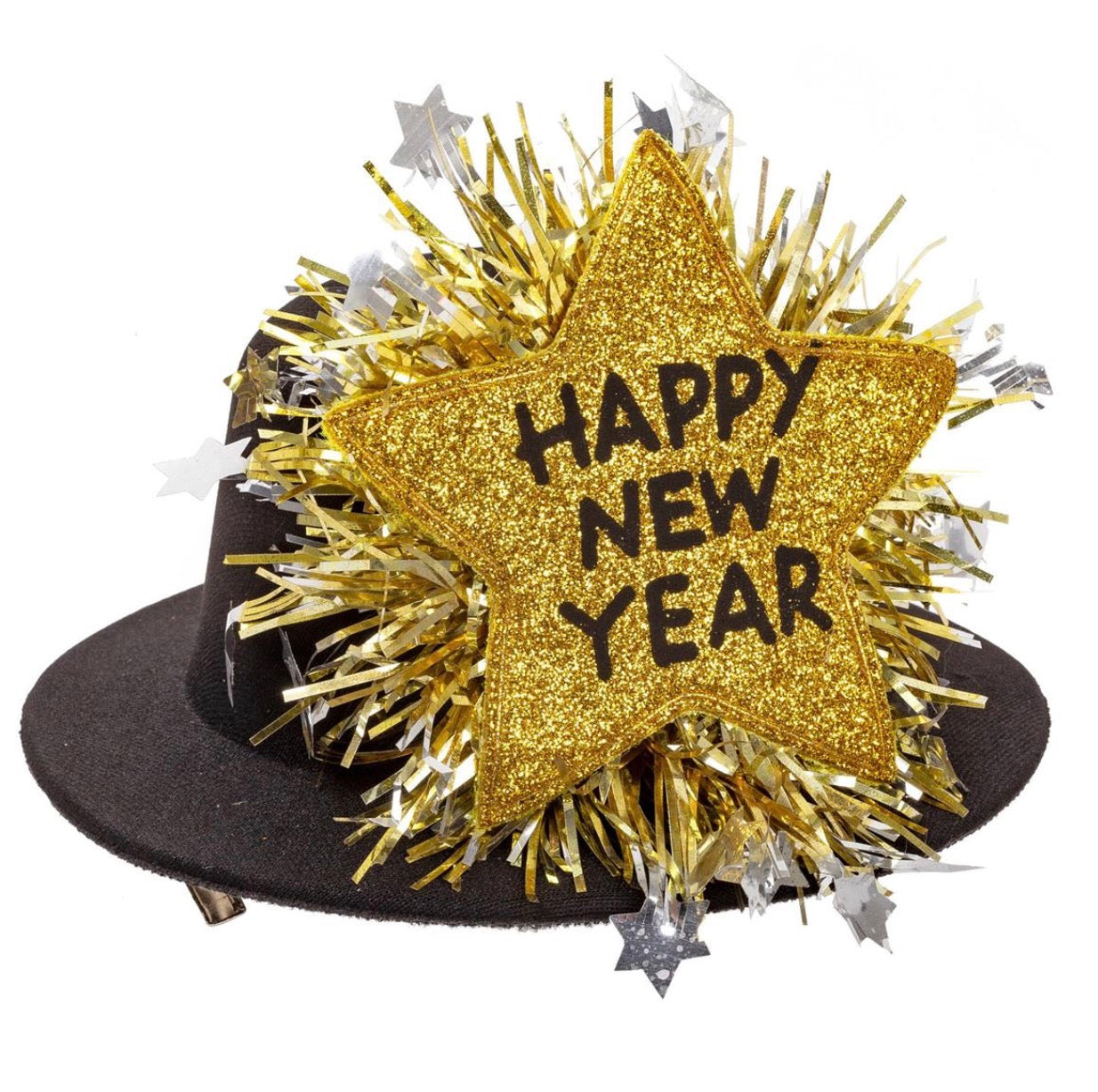New Years Mini Top Hat Hair Clip