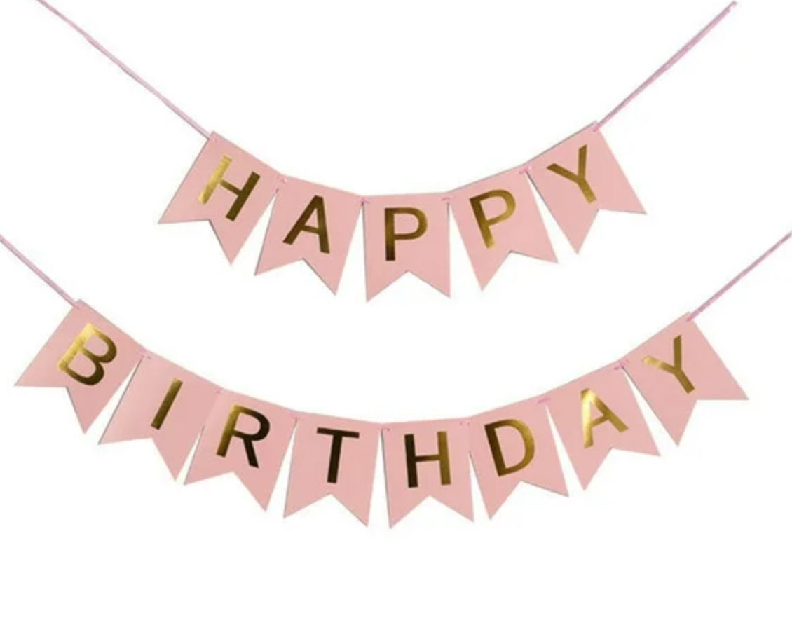 FETTI Happy Birthday Banner, Letters Fishtail Bunting Party Pull Flag Party Decoration Supplies