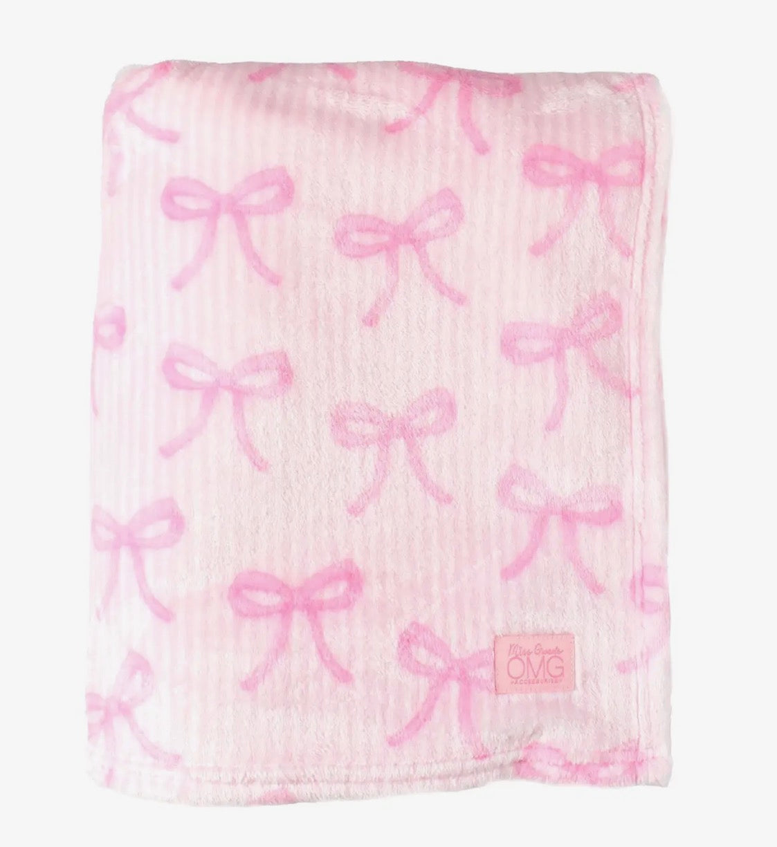 Pink Bow Fleece Blanket