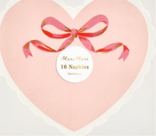 COQUETTE HEART LARGE NAPKINS|MERI MERI