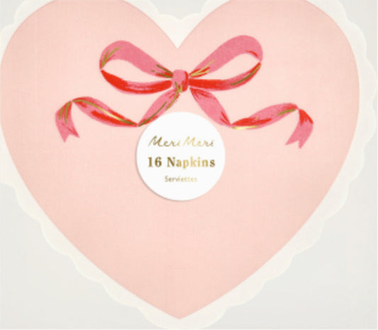 COQUETTE HEART LARGE NAPKINS|MERI MERI