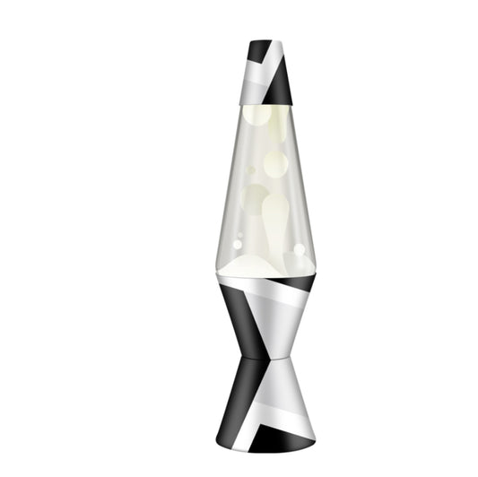 14.5″ LAVA LAMP POLYGONAL WHITE TONE