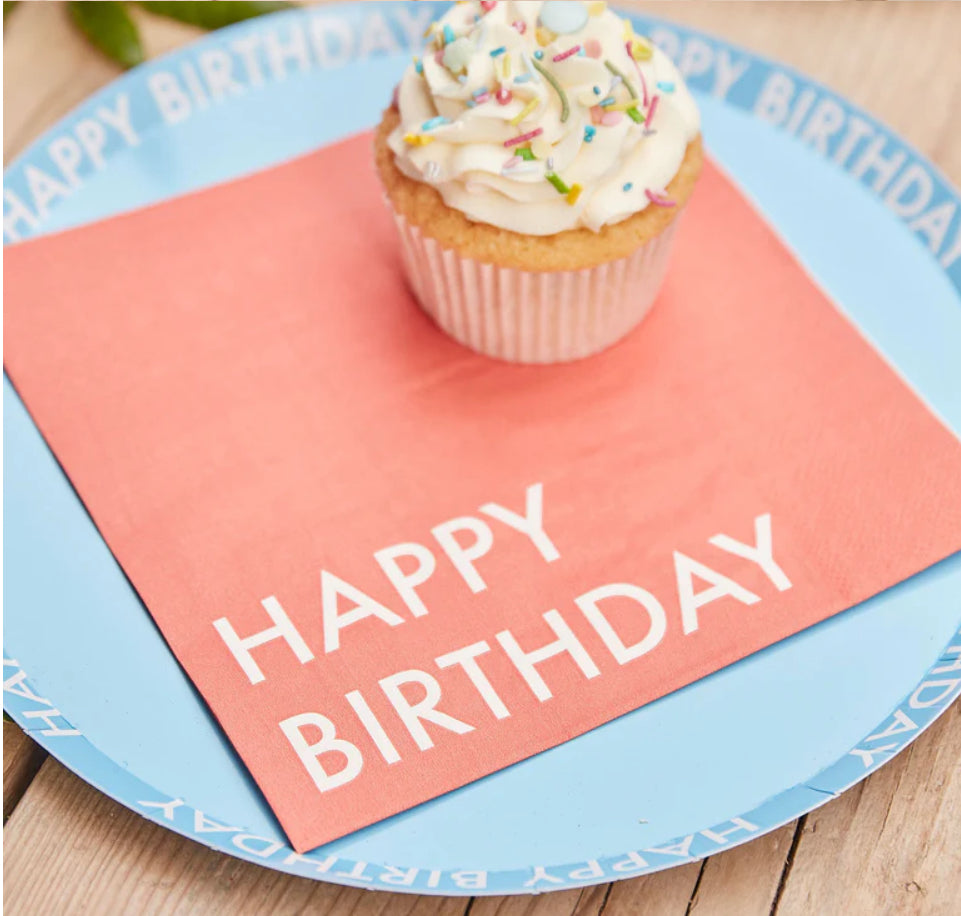 Mix It Up Brights Happy Birthday Paper Napkins 16pcs