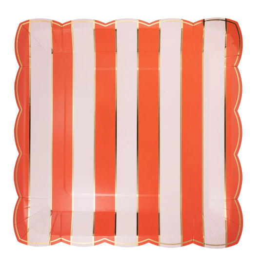 Love Birds Stripe Dinner Plate