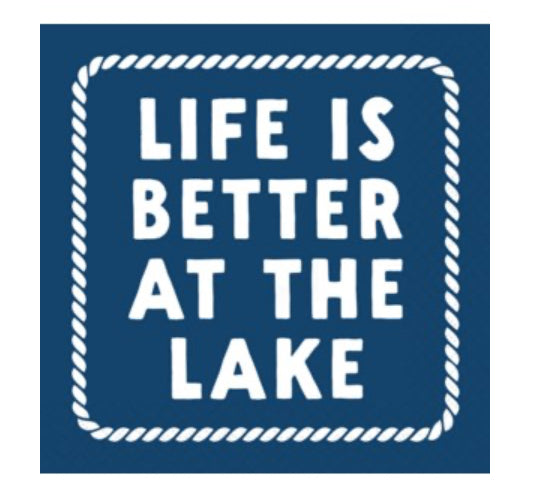 Better at the lake - Quip Cocktail Napkin