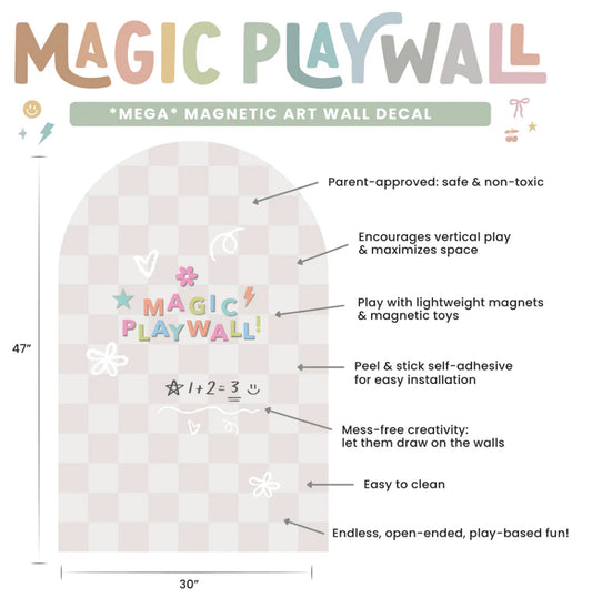 MEGA Magic Playwall - Arch Magnetic Wall Decal for Kids