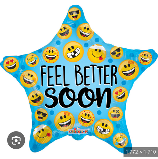 Feel Better Soon Emoji Foil Balloon