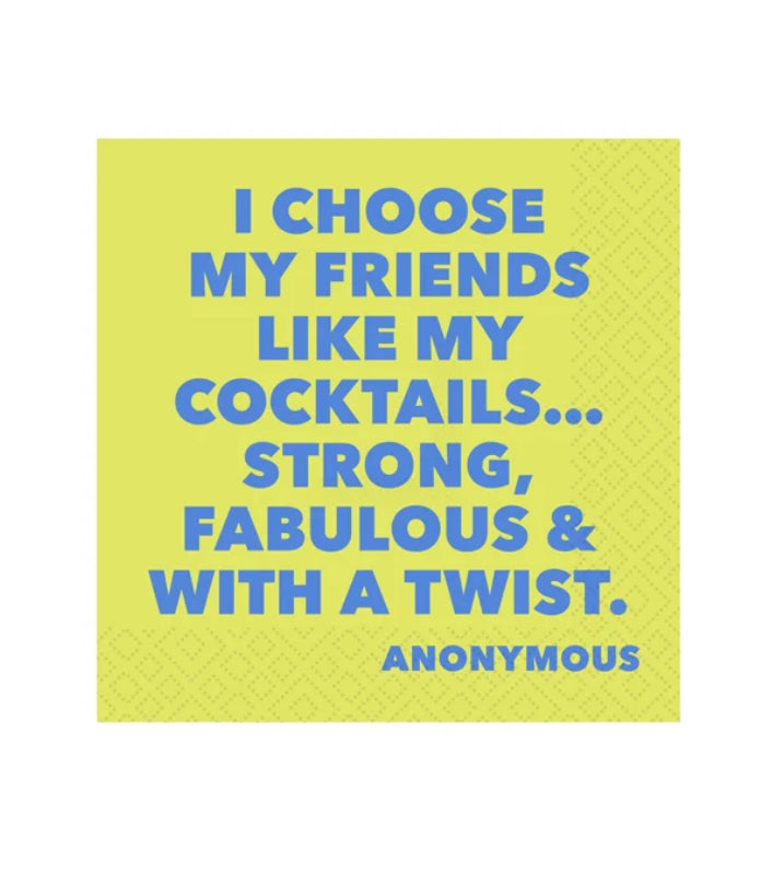 Friends like cocktails - Quip Cocktail Napkin