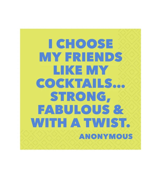 Friends like cocktails - Quip Cocktail Napkin