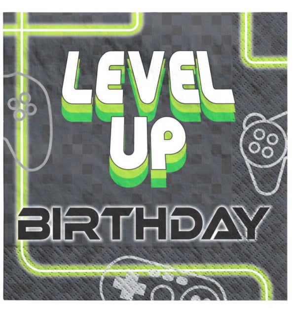 Level Up Birthday Napkins