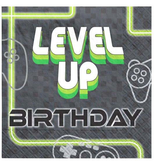 Level Up Birthday Napkins