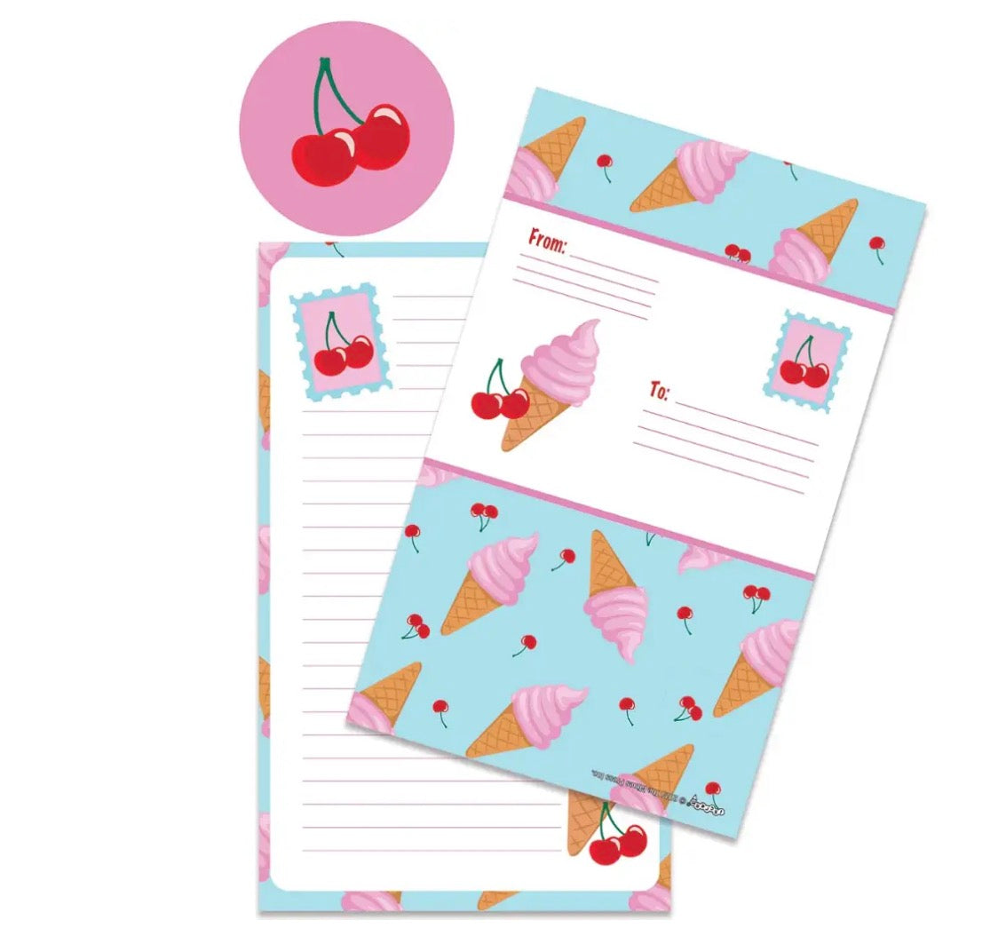 Cherry cones foldover cards