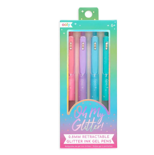OOLY OH MY GLITTER! RETRACTABLE GEL PENS 4PK