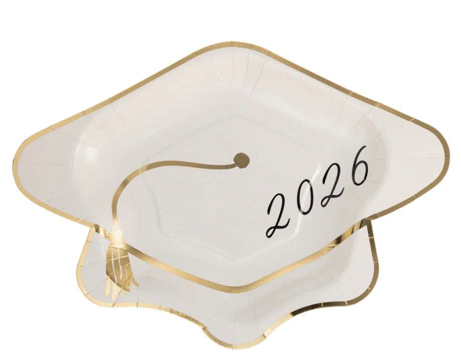 2026 GRAD CAP PAPER PLATE (8CT)