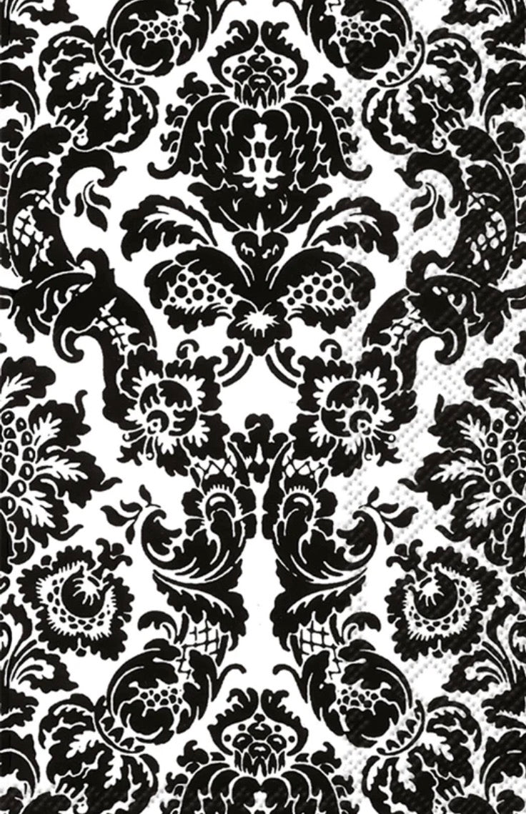 Guest Napkin - Palais White Black