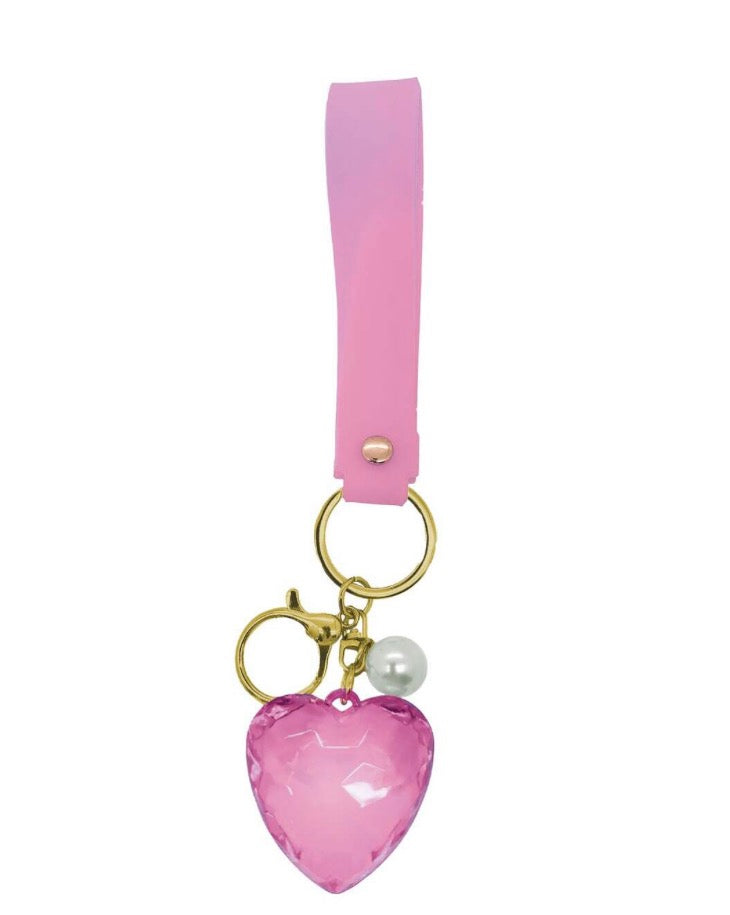 Valentine's Day Diamond Heart Keychain