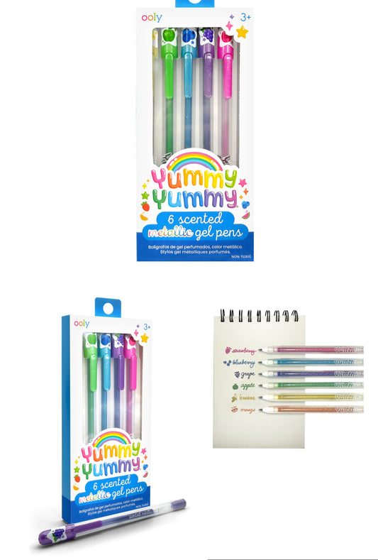 Yummy Yummy Scented Gel Pens - Metallic - Set of 6