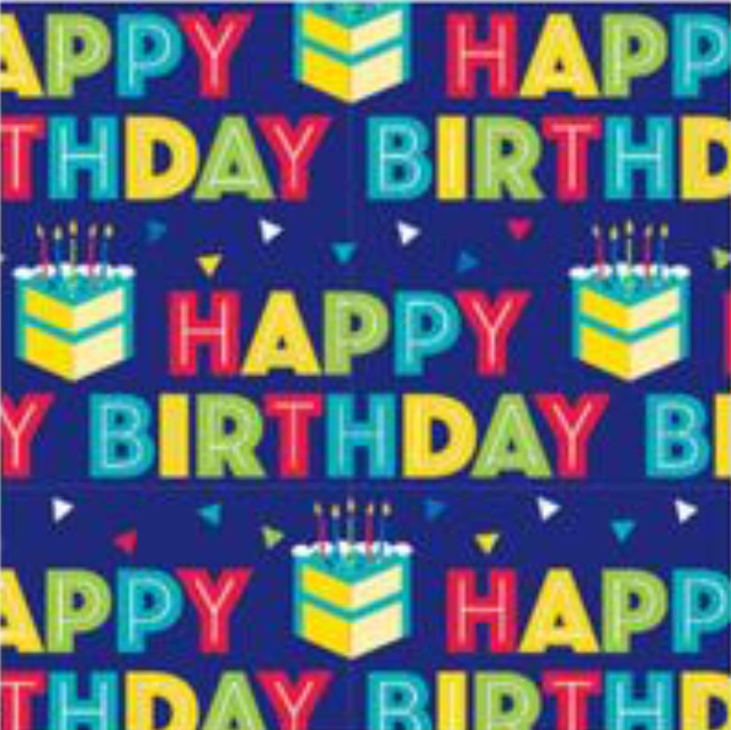 Happy birthday gift wrap - 30’’ x 5’’