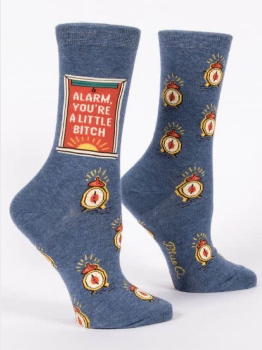 Blue Q Women’s Socks Alarm