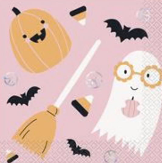 Luncheon groovy Halloween napkins
