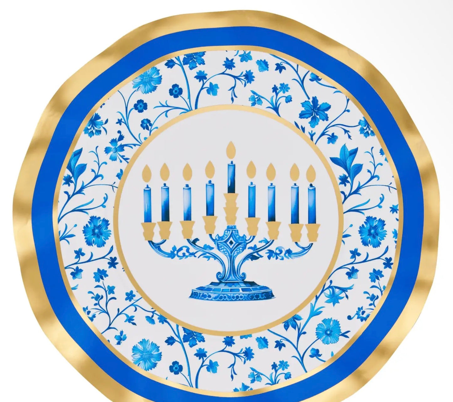 Hanukkah Toile Salad Plates/ 8pk