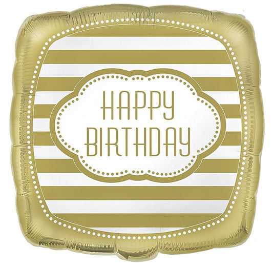 Gold Happy Birthday Foil Balloon