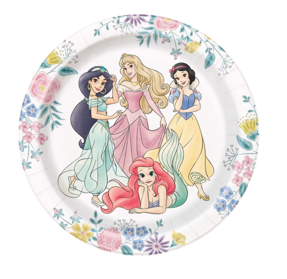 Disney Princess 7-in Disposable Dessert Plates, 8-pk