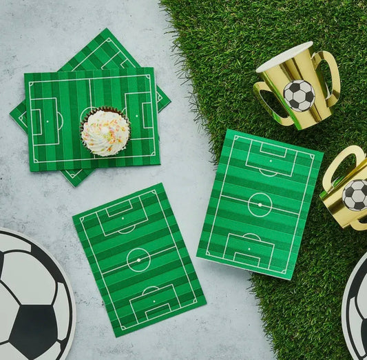 Football Pitch Paper Napkins 16 Pack