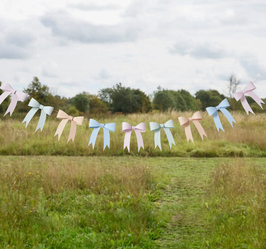 Tea Party 3D Card Bow Garland 2.5m
