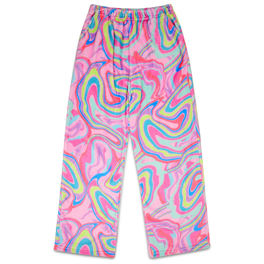iscream color swirl plush pants