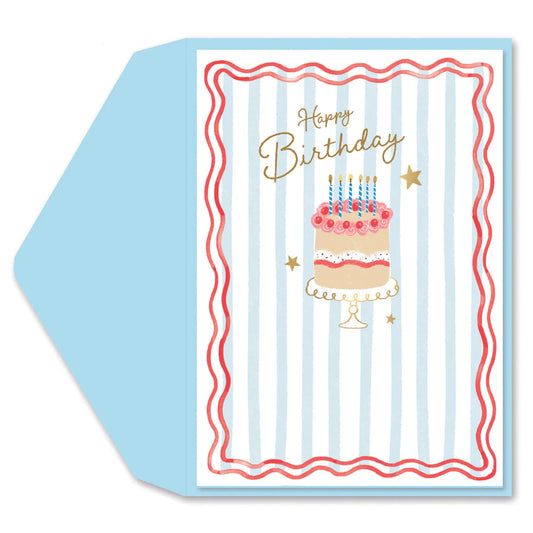 Watercolor Greeting Card cake card