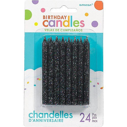 Glitter Black Candle
