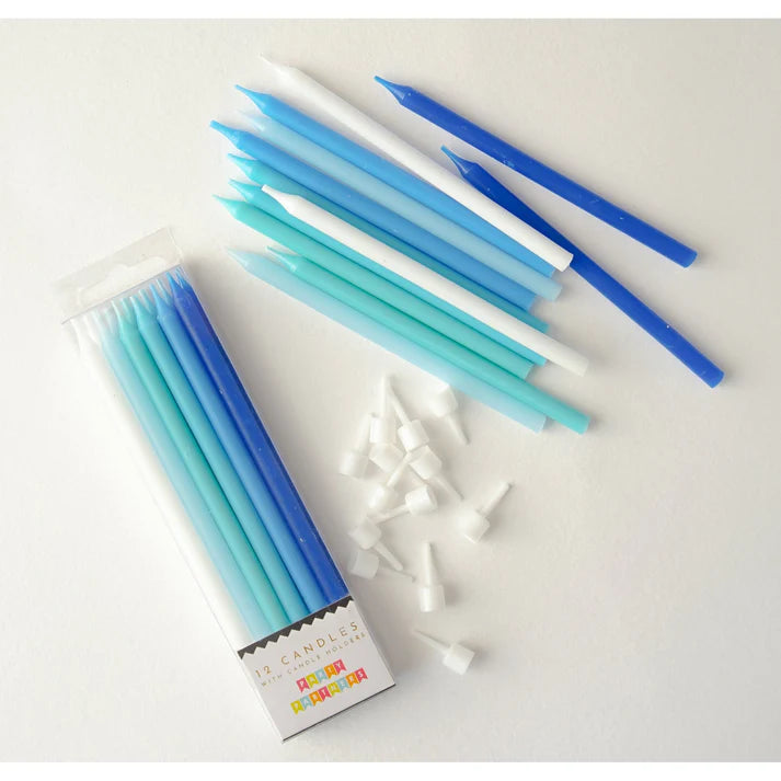 Blue 12 set candles