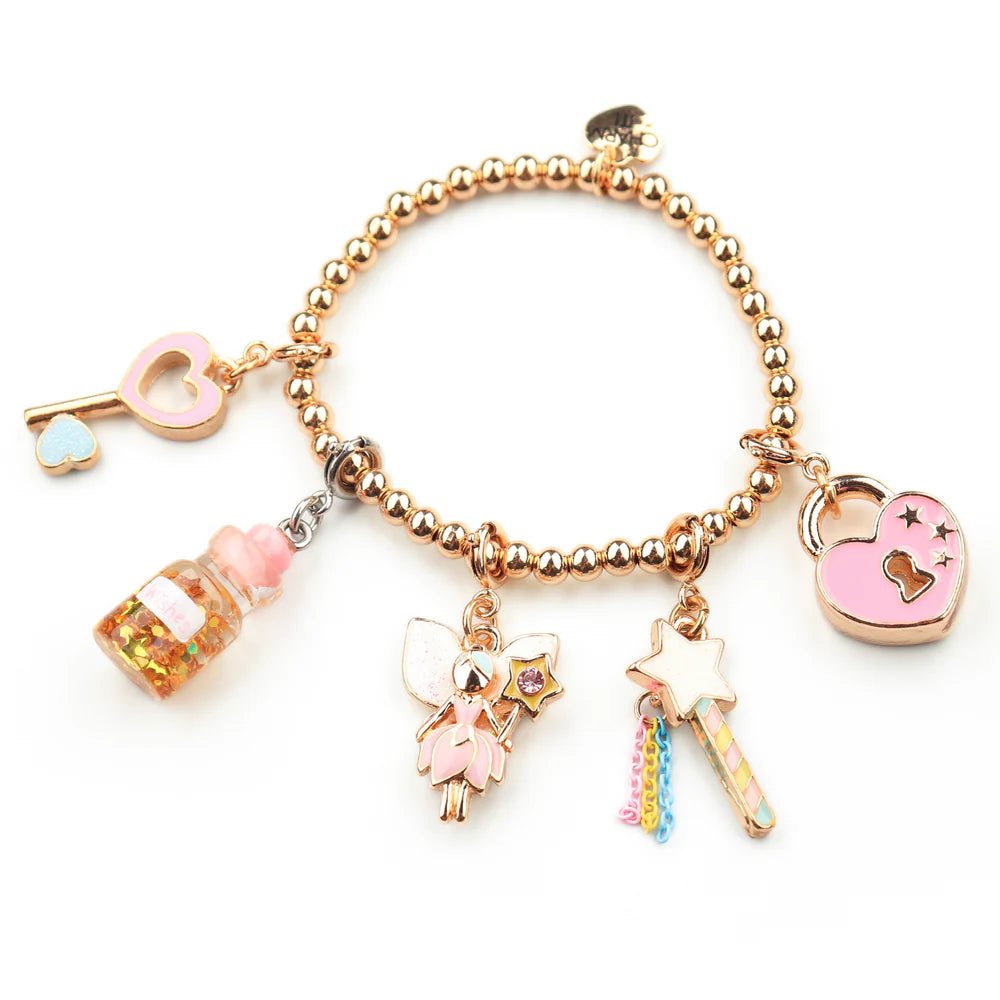 Gold Glitter Fairy Charm
