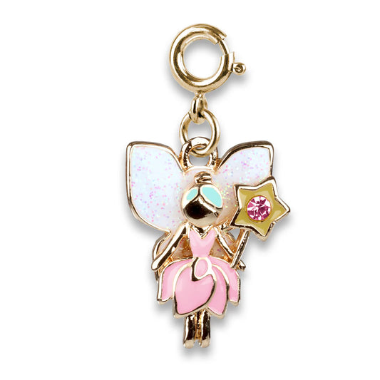 Gold Glitter Fairy Charm