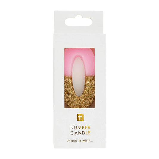 We Heart Birthdays Glitter Candle - 0