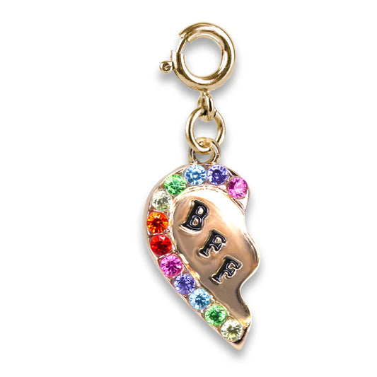 Gold bff broken charm